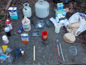 Indiana State Police uncovered a meth lab hidden inside a basement space in the 1100 block of California Street Wednesday morning.