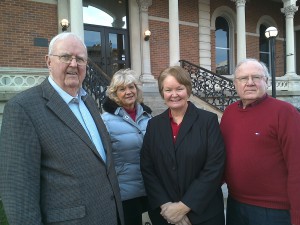 Left to right:  Norm Curry (Campaign Treasurer), Belinda Graber (Campaign co-Chair), Susan Thayer Fye and Joe Swope, Jr. (Campaign co-Chair).