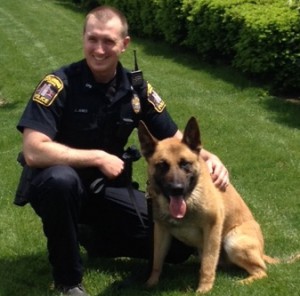 CPD Officer Jeremy Jones and Max; Photo: Christopher Lowe