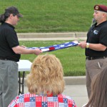 Ivy Tech Community College Columbus's student veterans organization held a flag-folding ceremony Friday at Poling Hall.