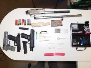 Items recovered from arrests; Photo courtesy of the Bartholomew County Sheriff's Dept.