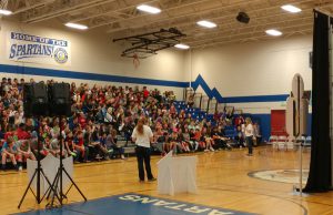 Google officials talk to Northside students about being safe online.